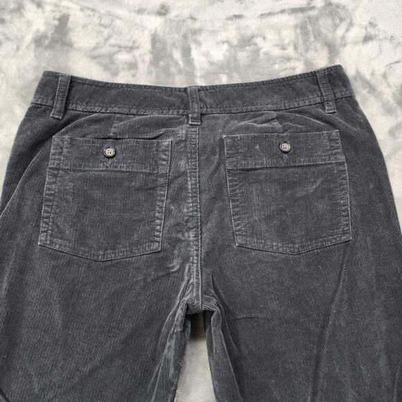 Vintage Eddie Bauer Pants Womens 8 Gray Stretch Corduroy Mid Rise Bootcut Grunge - Picture 4 of 14